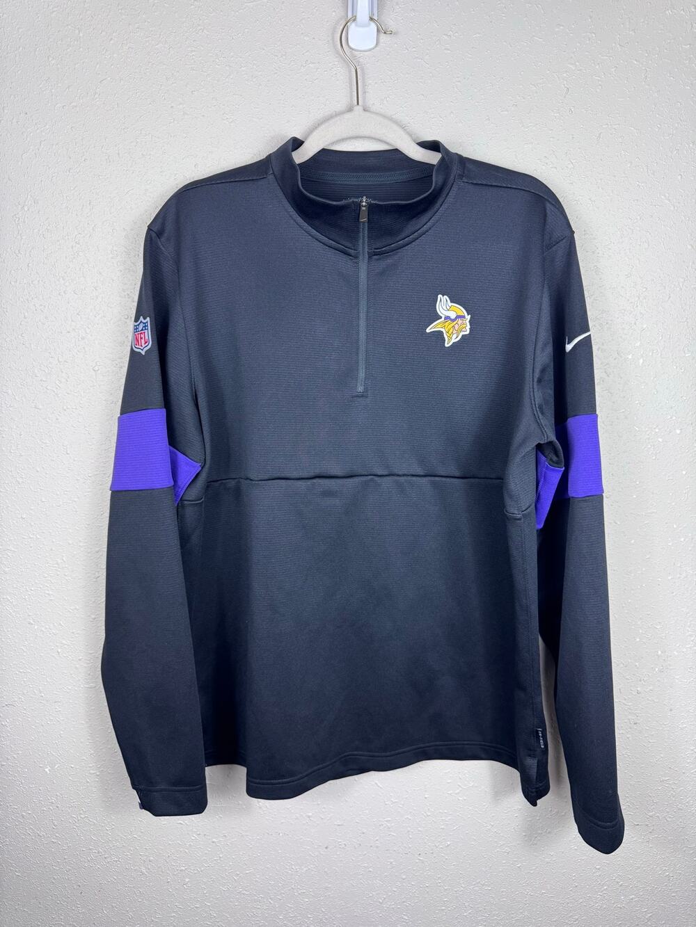 Nike Dri-Ft Minnesota Vikings 1/4 Zip Size Large